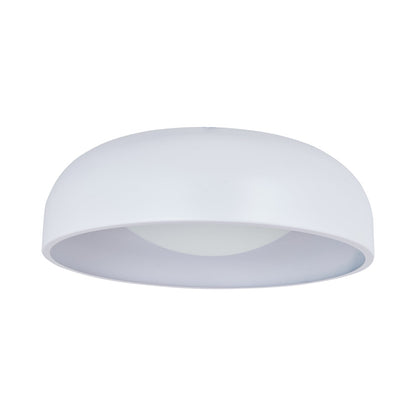 Lynx LED Flush Mount Ceiling Light in Matte White (17-Inch).