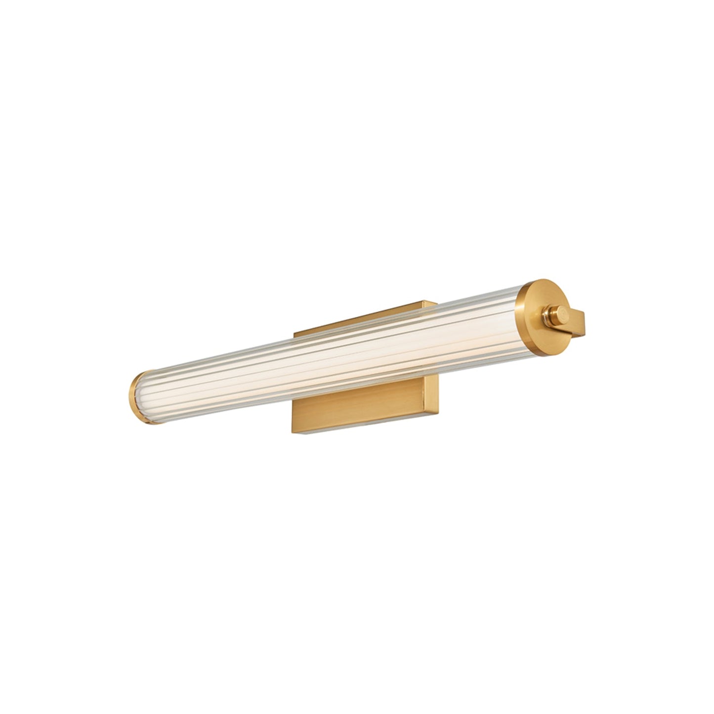 Macie Fluted LED Bath Vanity Light in Brushed Brass (24-Inch).