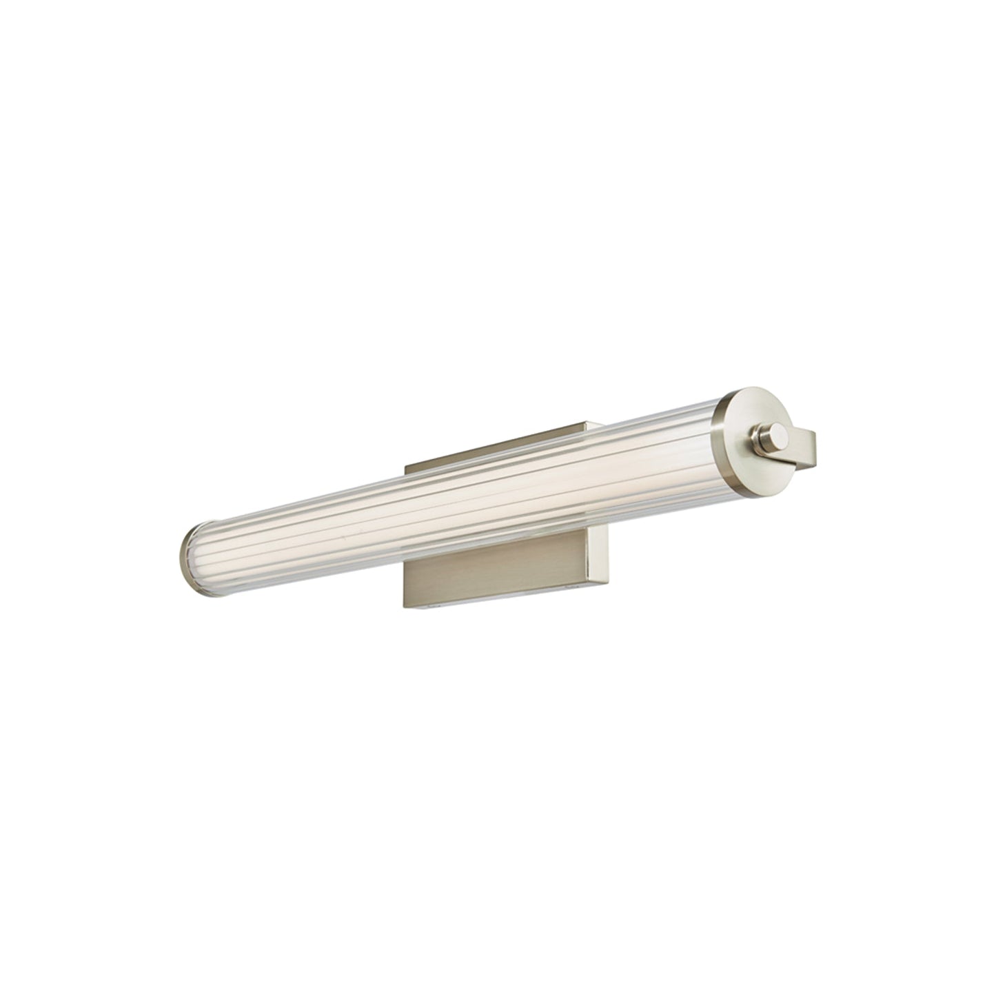 Macie Fluted LED Bath Vanity Light in Brushed Nickel (24-Inch).