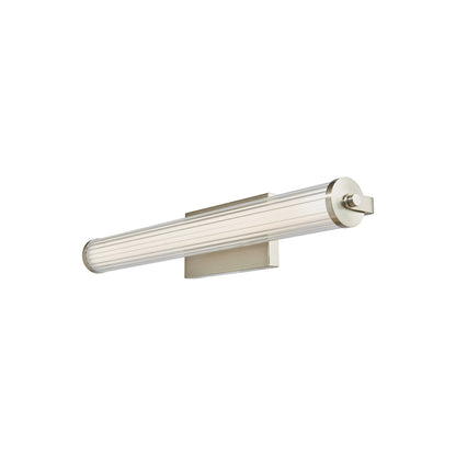 Macie Fluted LED Bath Vanity Light in Brushed Nickel (24-Inch).