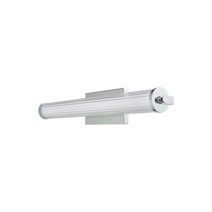 Macie Fluted LED Bath Vanity Light in Chrome (24-Inch).