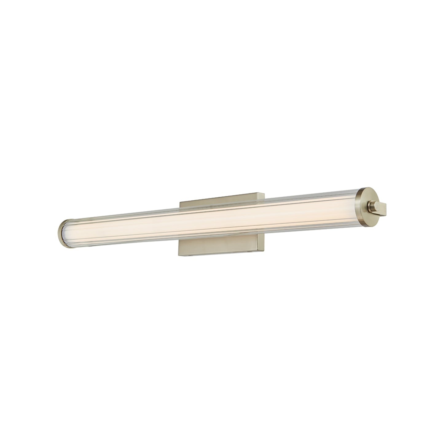 Macie Fluted LED Bath Vanity Light in Brushed Nickel (30-Inch).