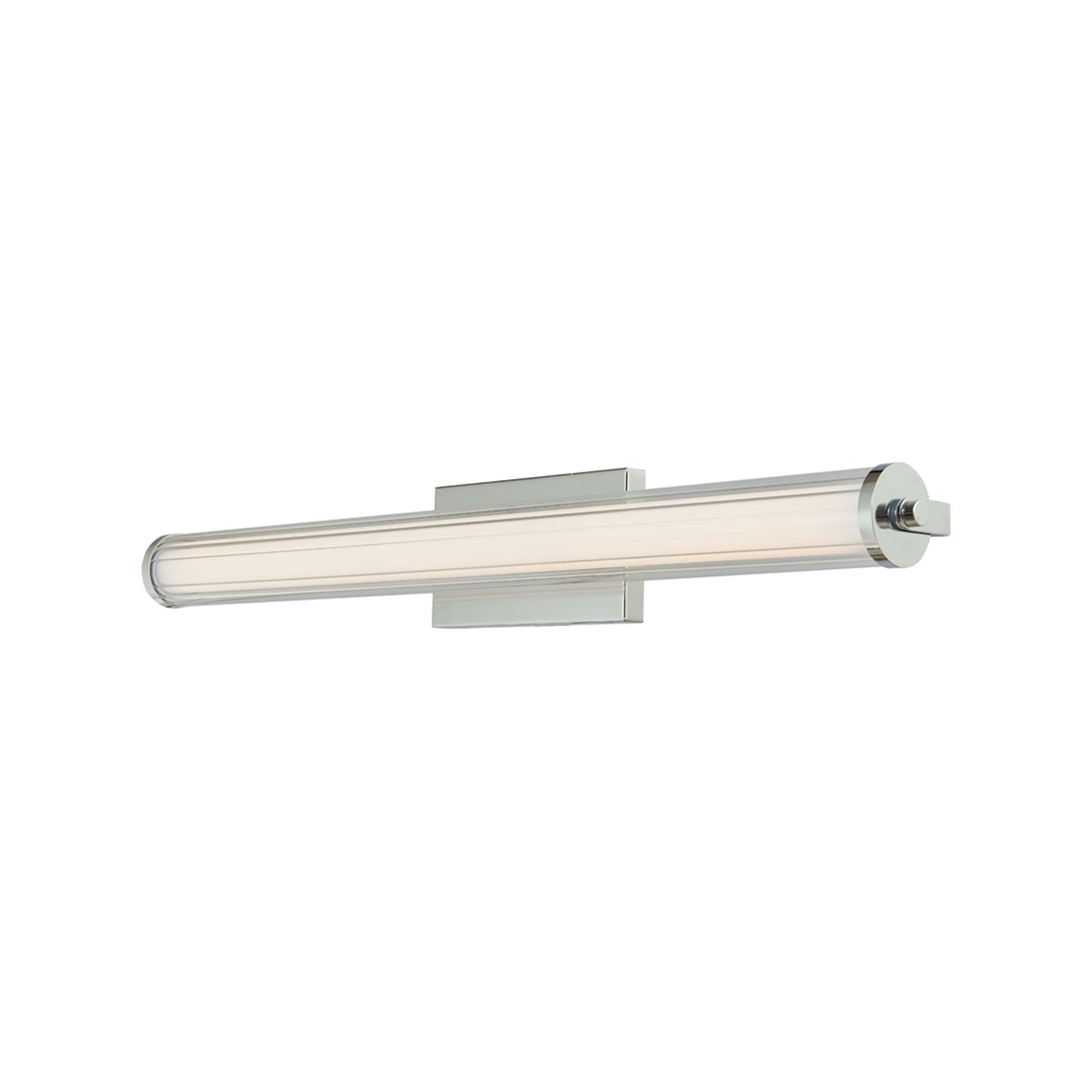 Macie Fluted LED Bath Vanity Light in Chrome (30-Inch).