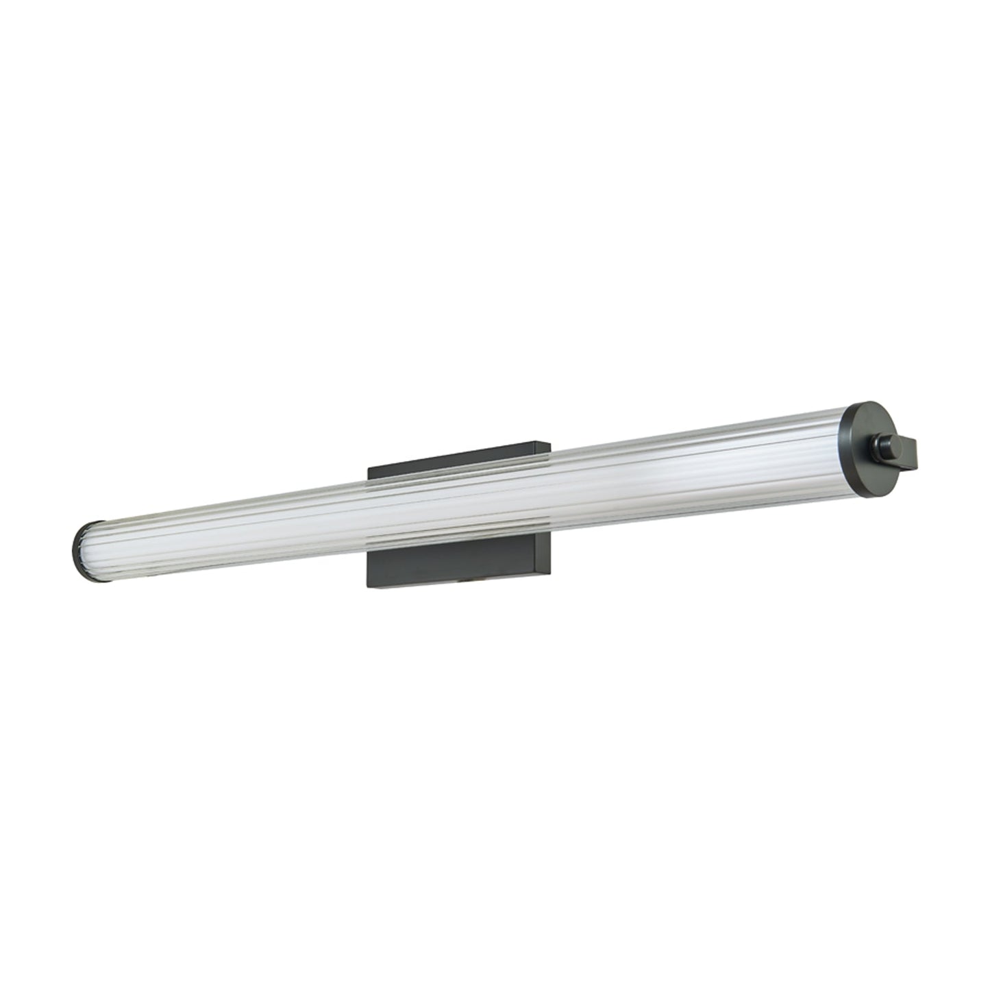 Macie Fluted LED Bath Vanity Light in Black (36-Inch).