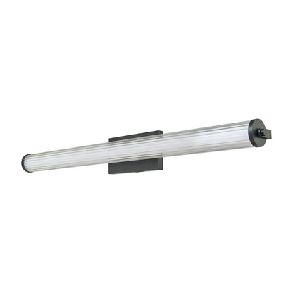 Macie Fluted LED Bath Vanity Light in Black (36-Inch).