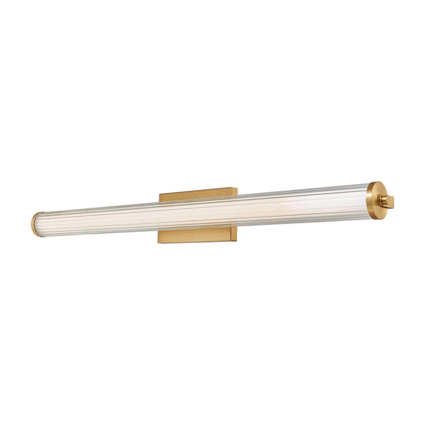 Macie Fluted LED Bath Vanity Light in Brushed Brass (36-Inch).