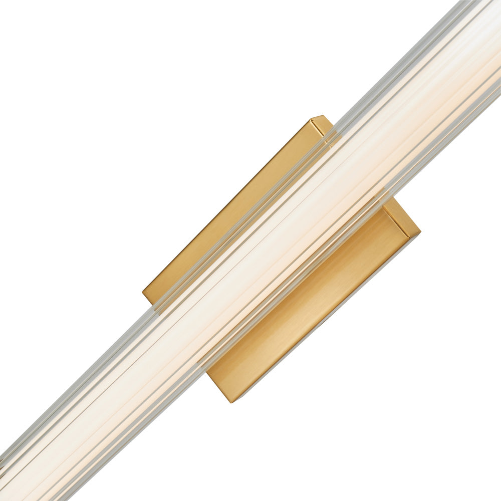 Macie Fluted LED Bath Vanity Light in Detail.