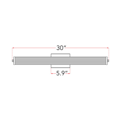 Macie Fluted LED Bath Vanity Light - line drawing.