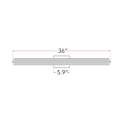 Macie Fluted LED Bath Vanity Light - line drawing.