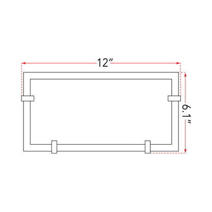 Matrix LED Bath Vanity Light - line drawing.