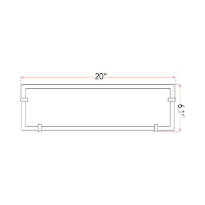 Matrix LED Bath Vanity Light - line drawing.