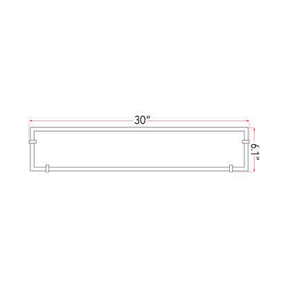 Matrix LED Bath Vanity Light - line drawing.