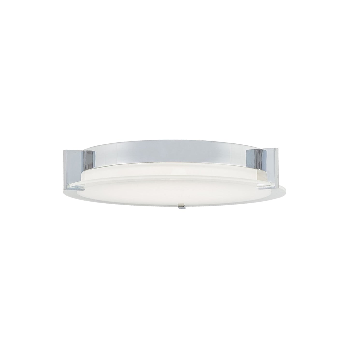 Matrix Round LED Flush Mount Ceiling Light in Chrome (11.81-Inch).
