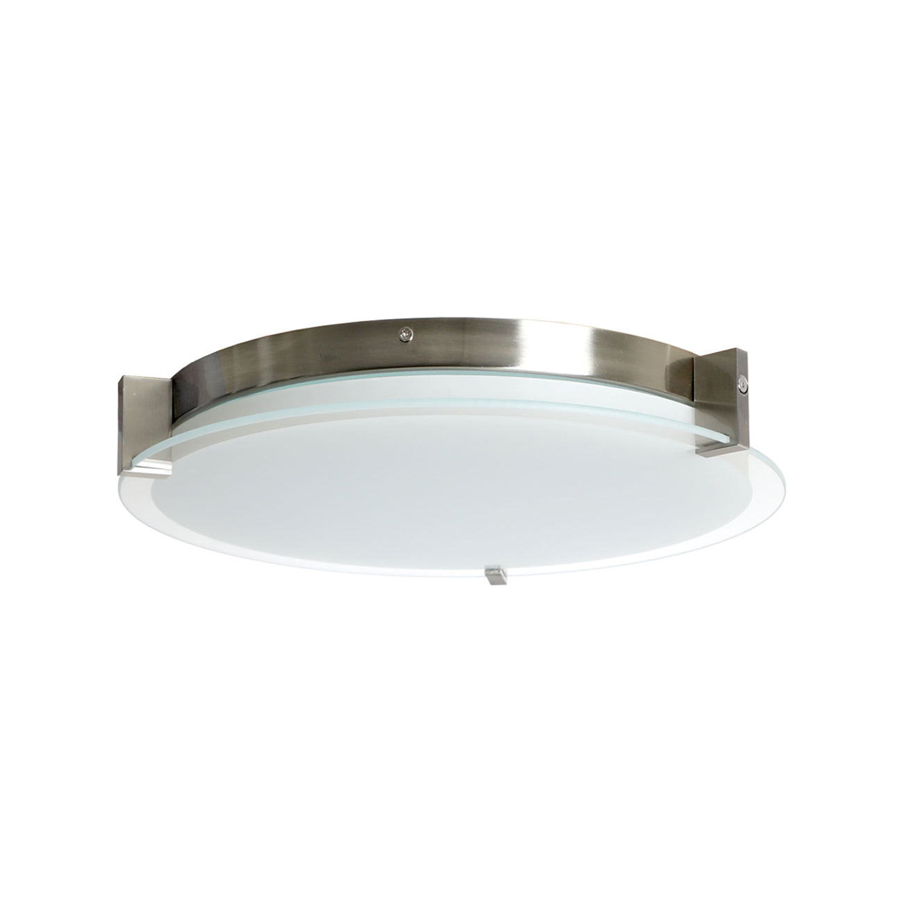 Matrix Round LED Flush Mount Ceiling Light in Brushed Nickel (13.8-Inch).