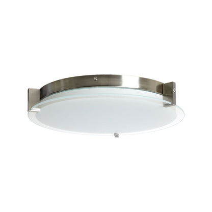 Matrix Round LED Flush Mount Ceiling Light in Brushed Nickel (13.8-Inch).