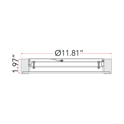 Matrix Round LED Flush Mount Ceiling Light - line drawing.