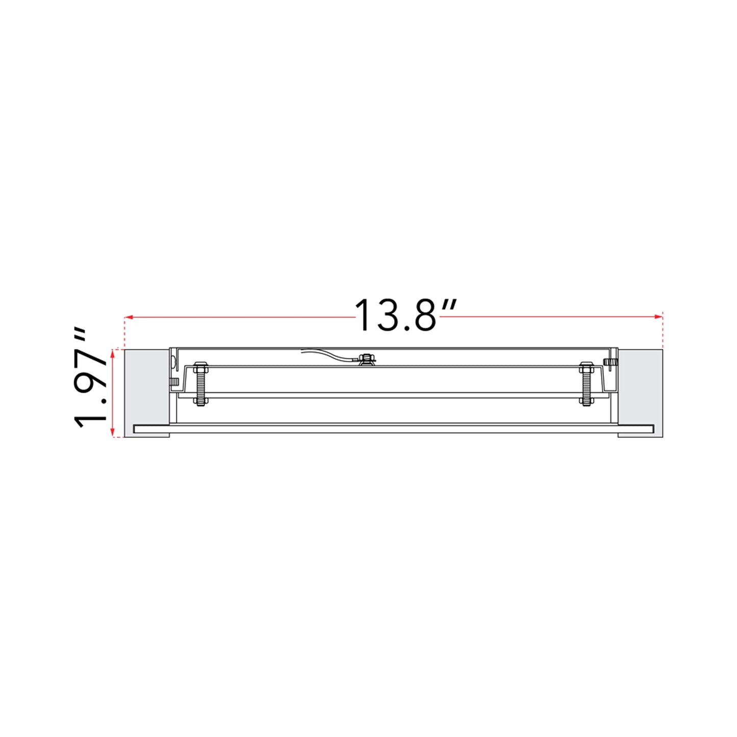 Matrix Round LED Flush Mount Ceiling Light - line drawing.
