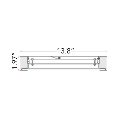 Matrix Round LED Flush Mount Ceiling Light - line drawing.