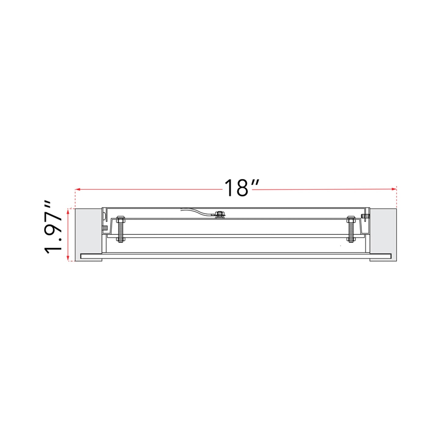 Matrix Round LED Flush Mount Ceiling Light - line drawing.