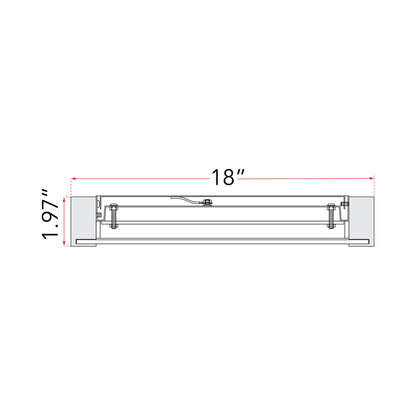 Matrix Round LED Flush Mount Ceiling Light - line drawing.