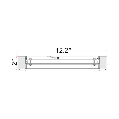 Matrix Square LED Flush Mount Ceiling Light - line drawing.