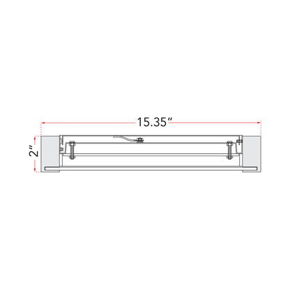 Matrix Square LED Flush Mount Ceiling Light - line drawing.