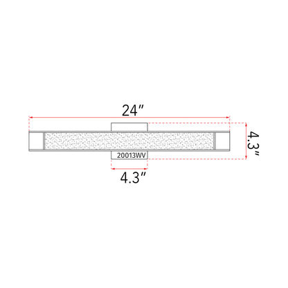 Mist LED Bath Vanity Light - line drawing.