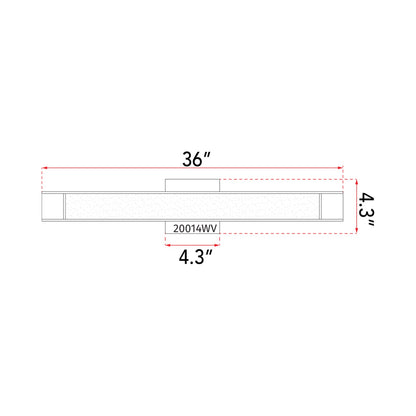 Mist LED Bath Vanity Light - line drawing.