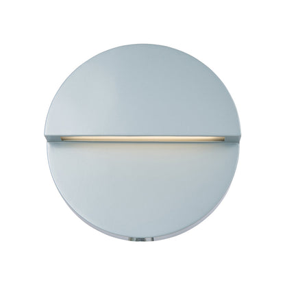 Mona Lisa Round Outdoor LED Wall Light in Silica (8-Inch).