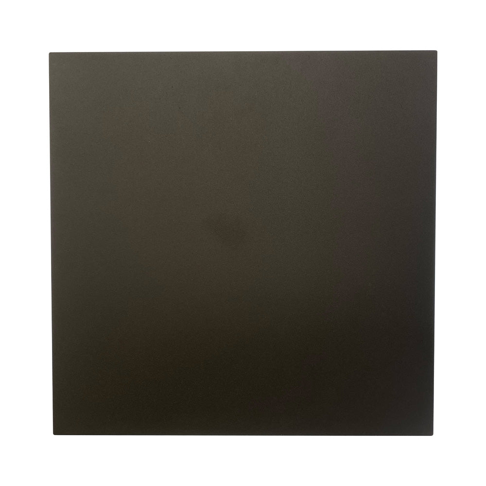 Mona Lisa Square Outdoor LED Wall Light in Matte Black (12-Inch).
