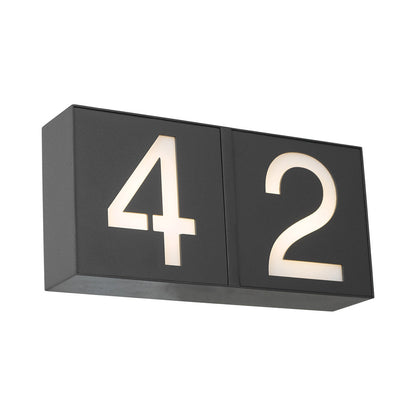 Numero Outdoor LED Wall Light (2-Number/Double Box).