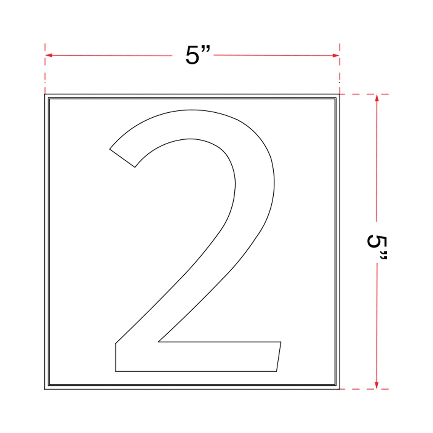 Numero Outdoor LED Wall Light - line drawing.