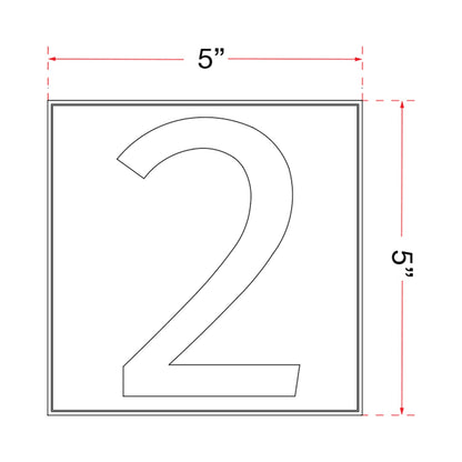 Numero Outdoor LED Wall Light - line drawing.