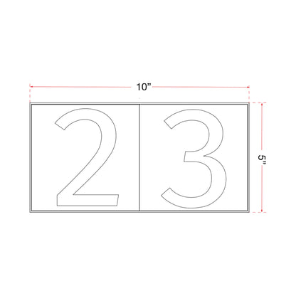 Numero Outdoor LED Wall Light - line drawing.