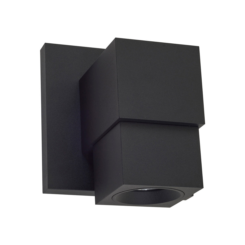 Optics Outdoor LED Wall Light in Matte Black (4-Inch).
