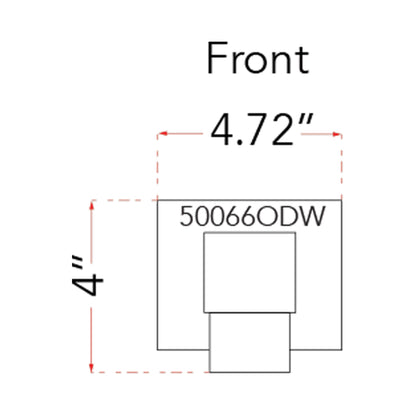Optics Outdoor LED Wall Light - line drawing.