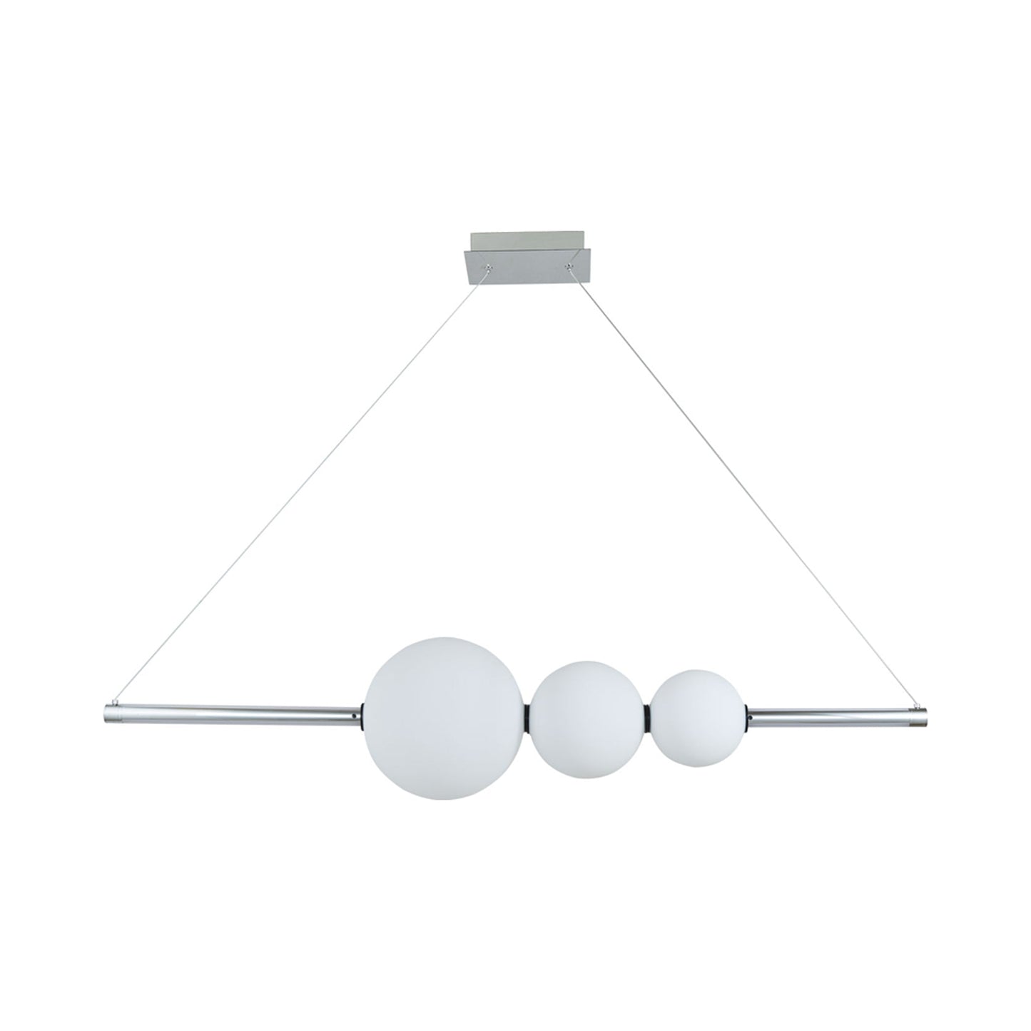 Orb Rectangle Linear LED Pendant Light in Detail.