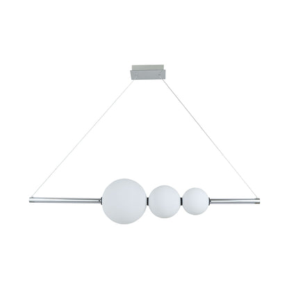 Orb Rectangle Linear LED Pendant Light in Detail.