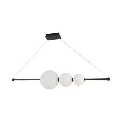 Orb Rectangle Linear LED Pendant Light in Detail.