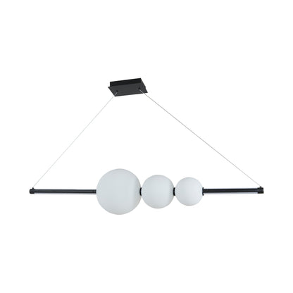 Orb Rectangle Linear LED Pendant Light in Detail.