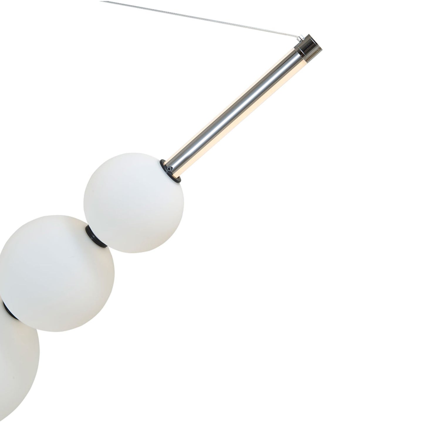 Orb Rectangle Linear LED Pendant Light in Detail.