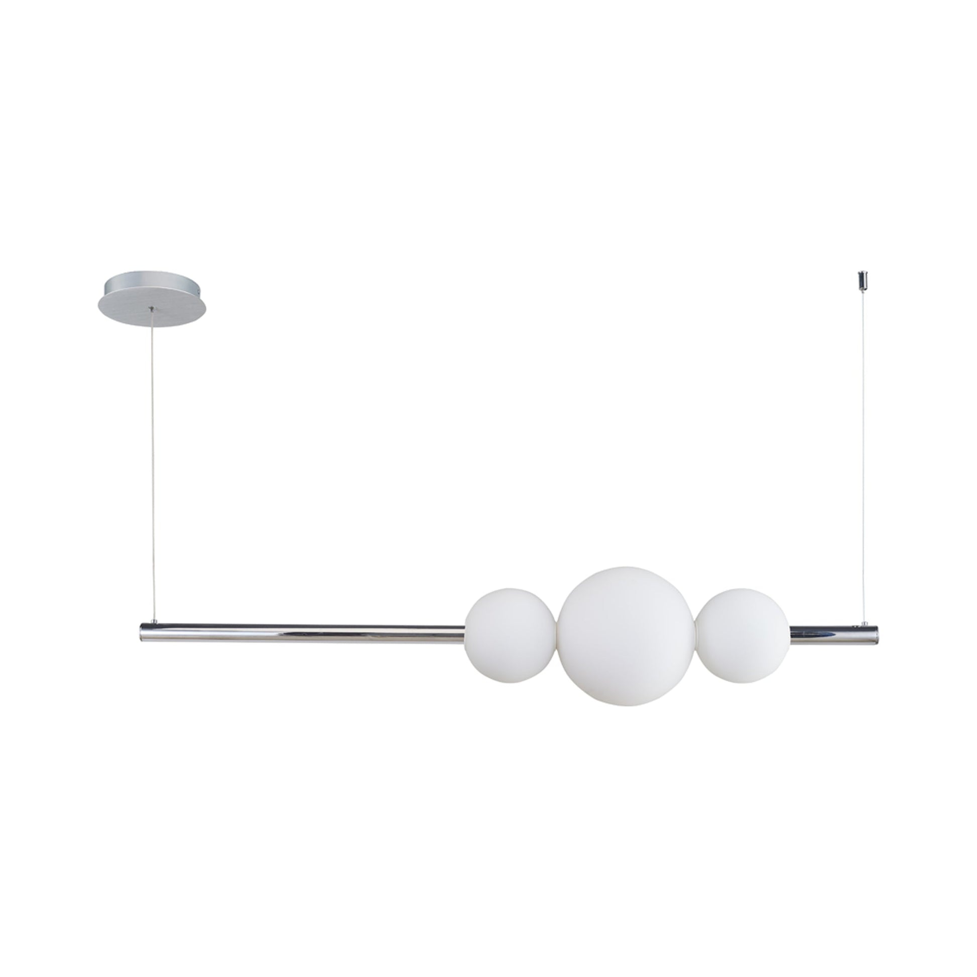 Orb Round Linear LED Pendant Light in Detail.