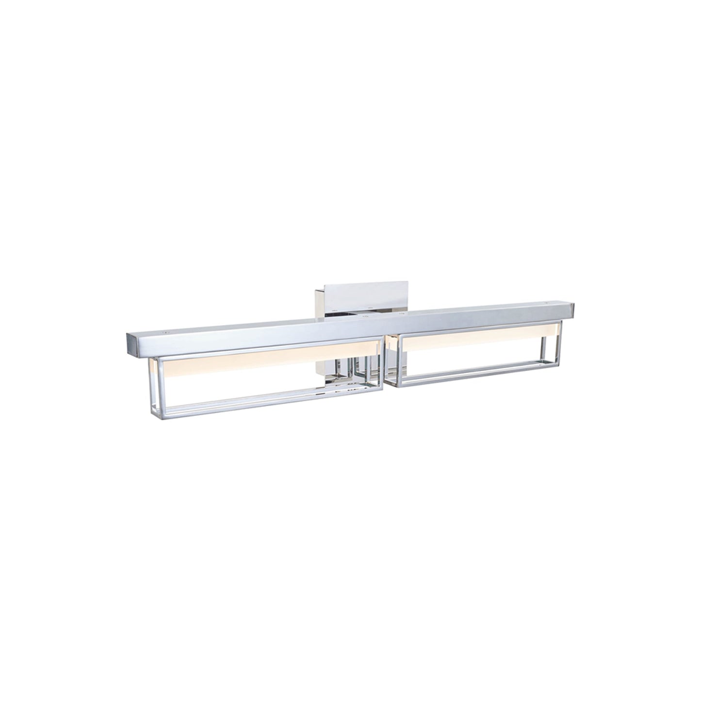 Pane LED Bath Vanity Light in Chrome (27.75-Inch).