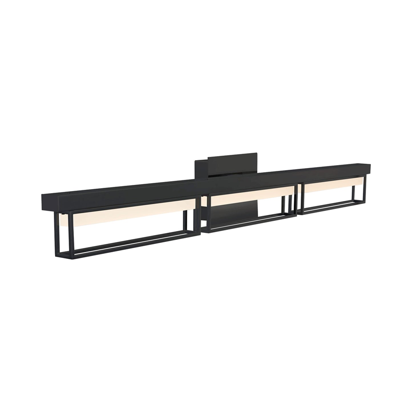 Pane LED Bath Vanity Light in Black (39-Inch).