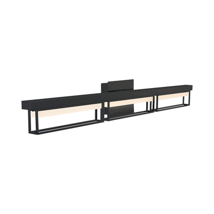 Pane LED Bath Vanity Light in Black (39-Inch).