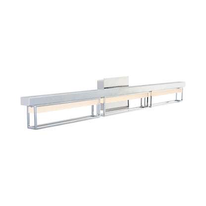 Pane LED Bath Vanity Light in Chrome (39-Inch).