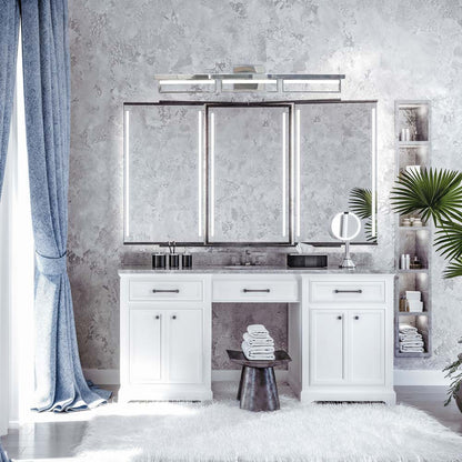 Pane LED Bath Vanity Light in bathroom.