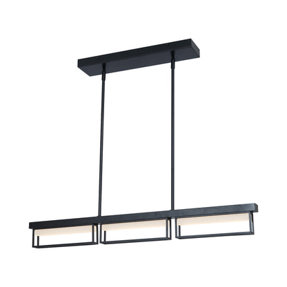 Pane LED Pendant Light in Matte Black (36-Inch).