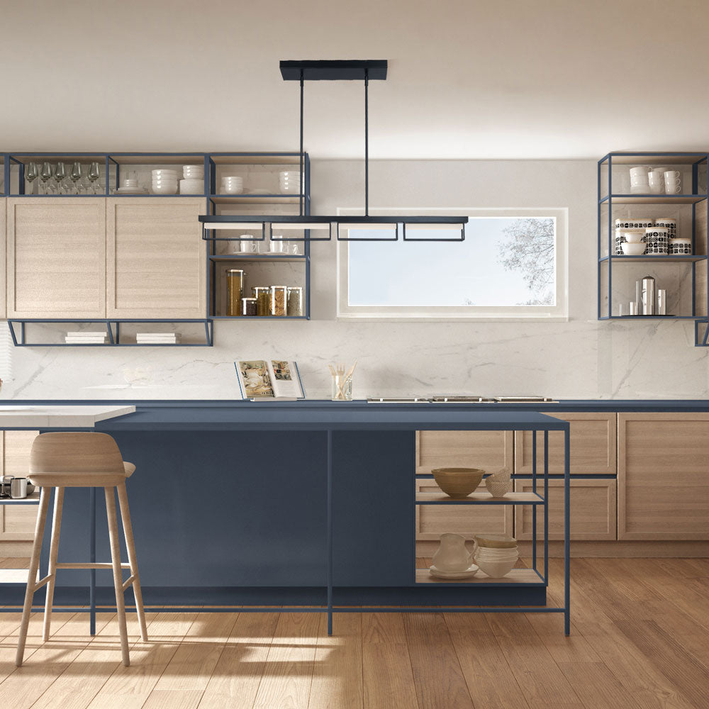 Pane LED Pendant Light in kitchen.