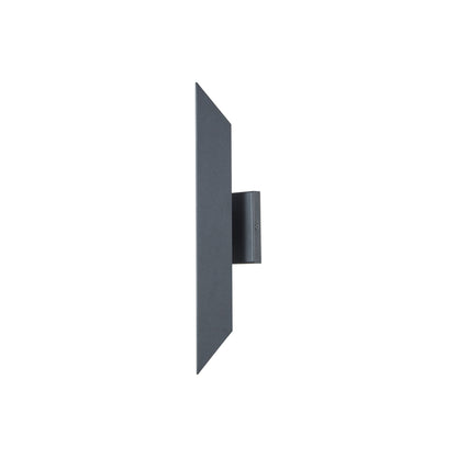 Pauldron Outdoor LED Wall Light in Matte Black (18-Inch).